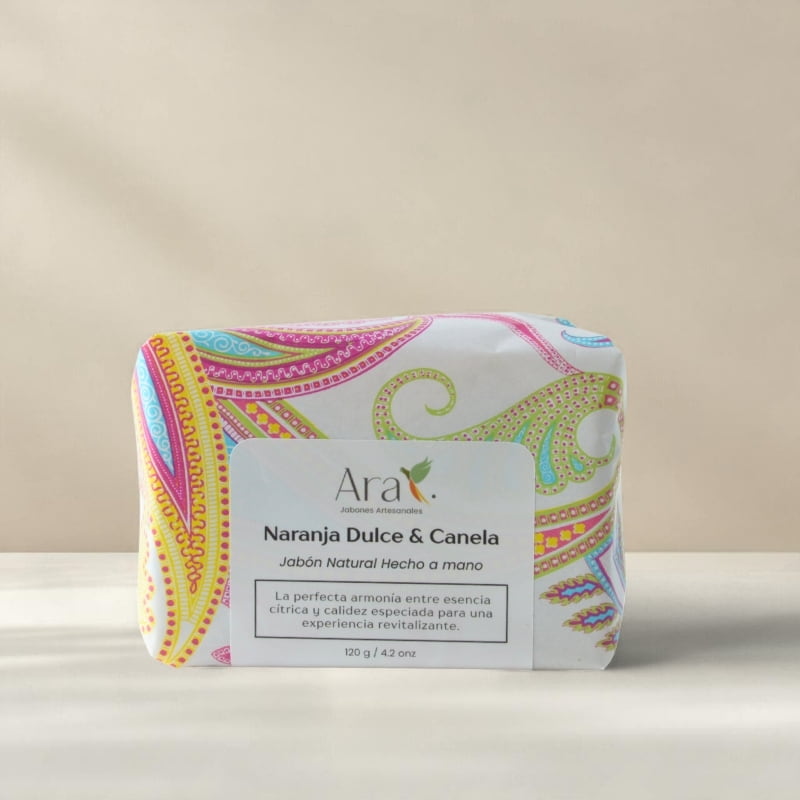 Jabón Artesanal de Naranja Dulce y Canela