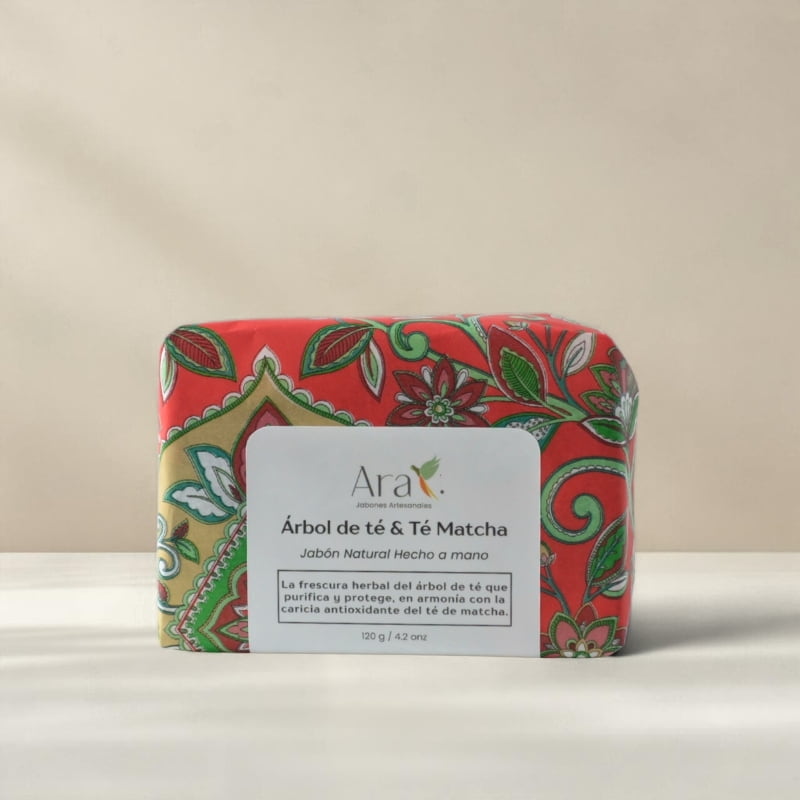 Jabón Artesanal de Árbol de Té y Té Matcha