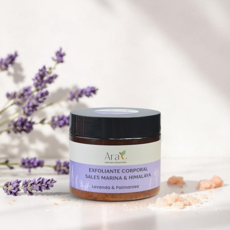 Exfoliante Corporal de Sal Marina y Sal del Himalaya - Ara Jabones
