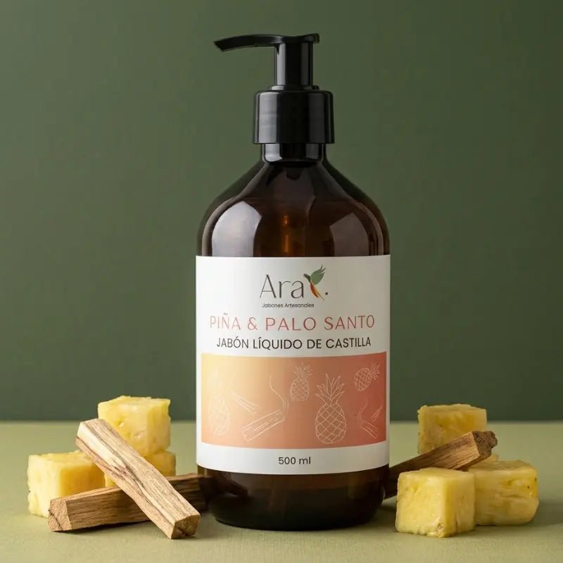 Jabón Líquido de Castilla | Piña & Palo Santo 500ml - Ara Jabones