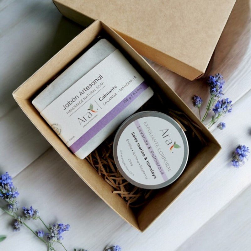 Set Ducha Exfoliante | Regalos Corporativos Mujer - Ara Jabones