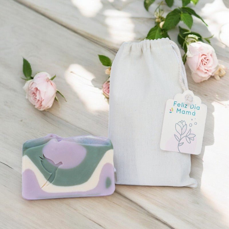Set Jabón Artesanal & Jabonera de madera | Detalles empresariales para el día de la mujer - Ara Jabones
