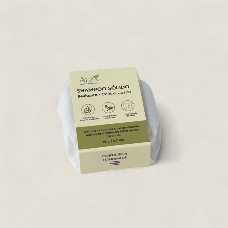 Shampoo Anticaspa en Barra | Revitaliza - Ara Jabones