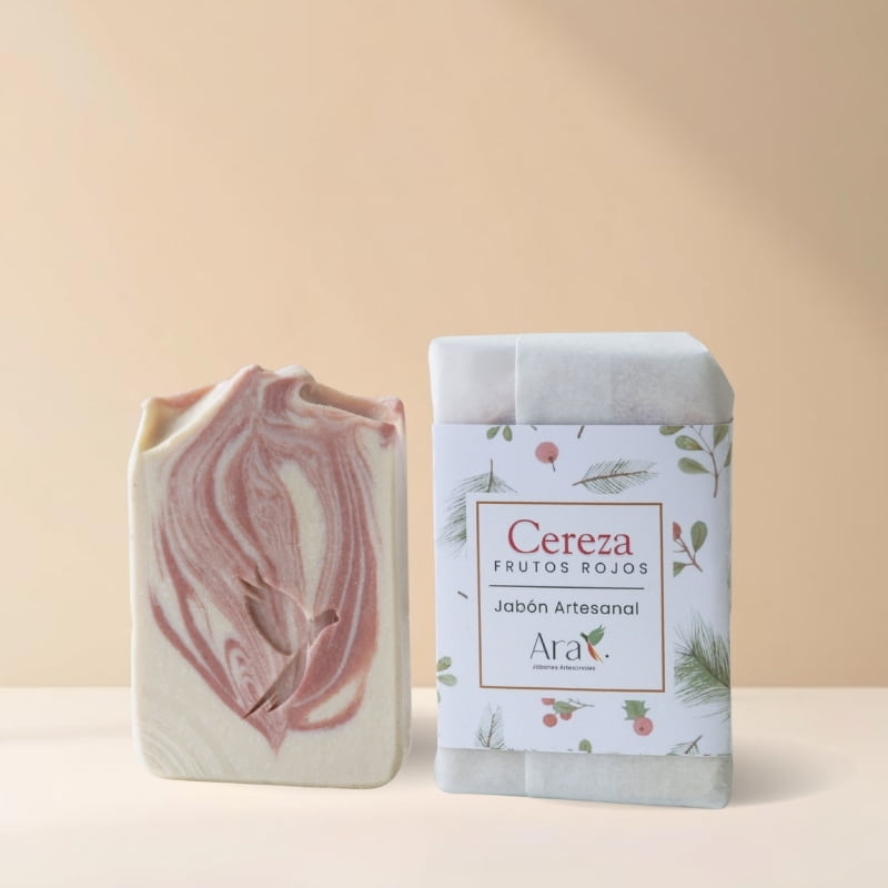 Jabón Artesanal Navideño| Cereza & Frutos Rojos