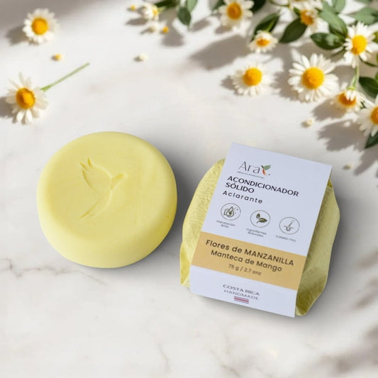 Acondicionador en Barra de Manzanilla – Nutrición Profunda y Reflejos Dorados