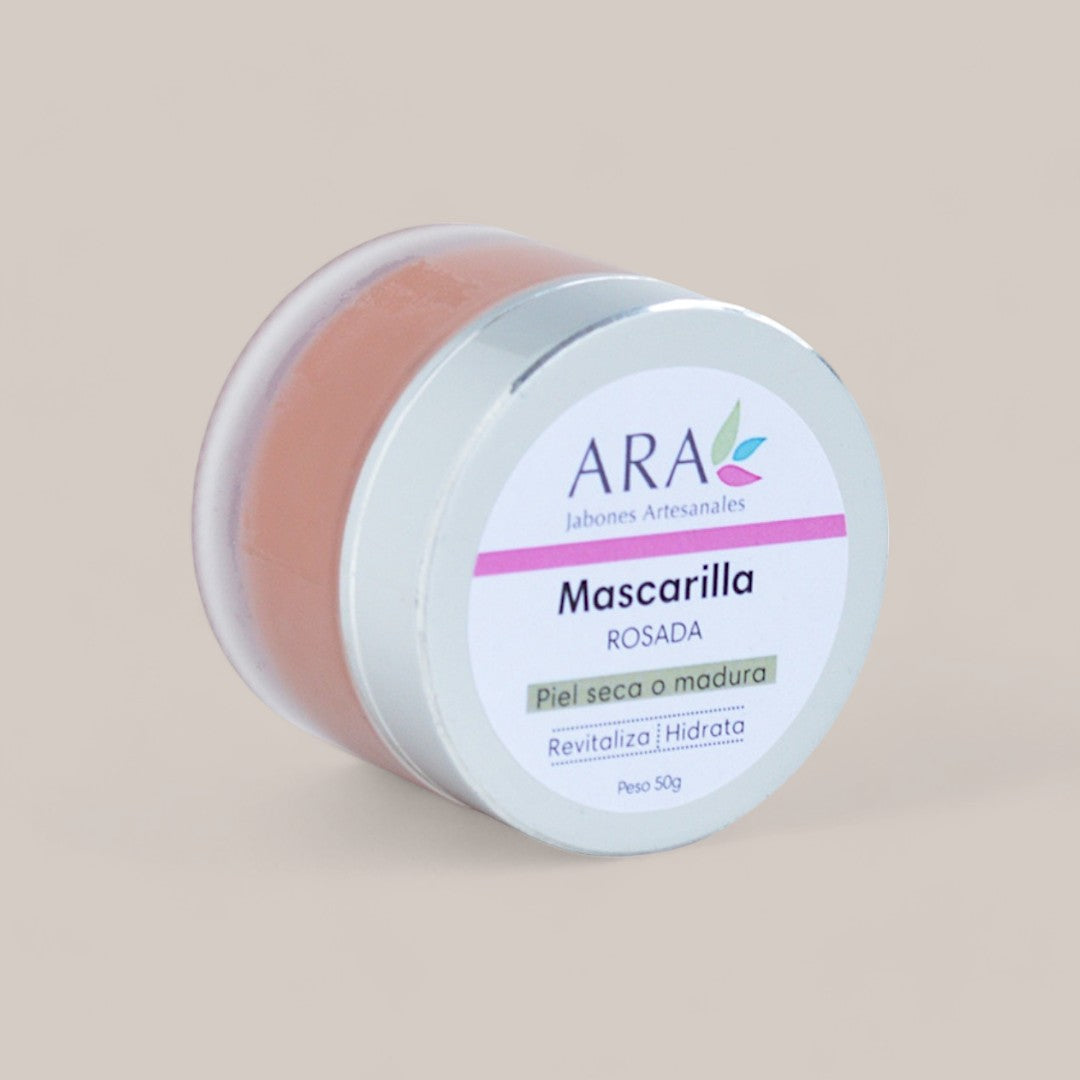 Mascarilla Facial Rosada con Ácido Hialurónico