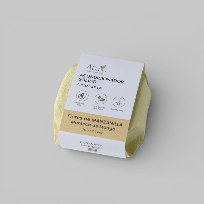 Acondicionador en Barra de Manzanilla – Nutrición Profunda y Reflejos Dorados - Ara Jabones
