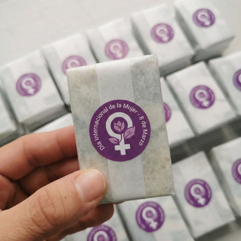 Jabón artesanal barra 50g | Detalles Día Internacional de la Mujer - Ara Jabones