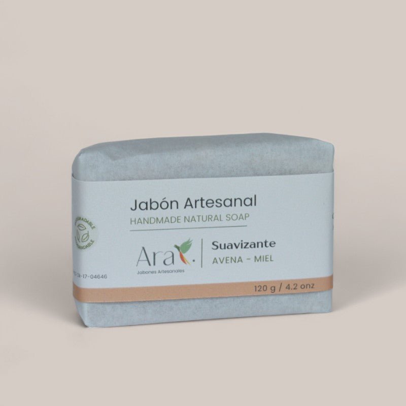 Jabón artesanal de Avena & Miel - Ara Jabones