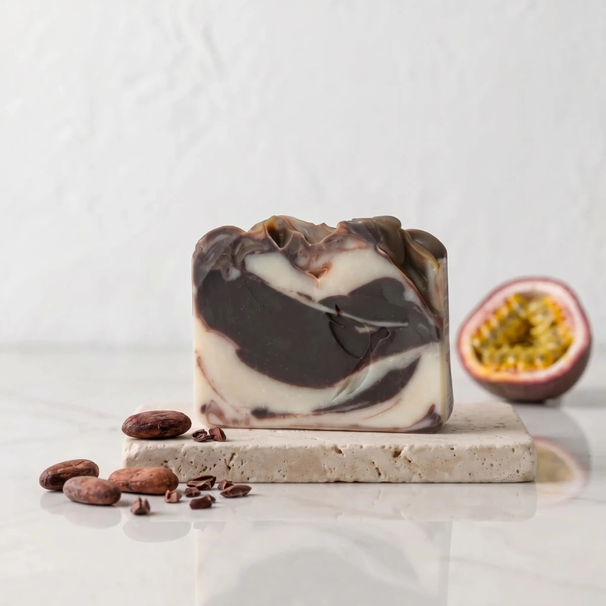 Jabón Artesanal de Cacao & Maracuyá - Ara Jabones