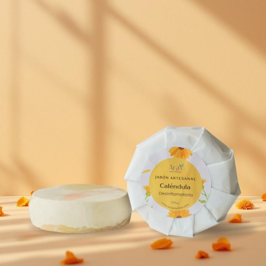 Jabón Artesanal de Caléndula - Ara Jabones