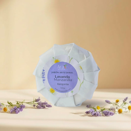 Jabón Artesanal de Lavanda y Manzanilla - Ara Jabones