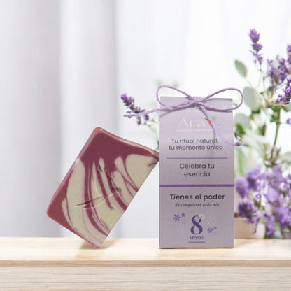 Jabón artesanal personalizado 90g | Regalos Empresariales para Mujeres - Ara Jabones
