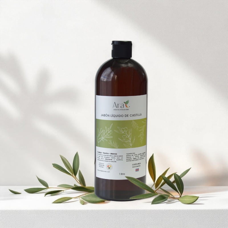 Jabón Líquido de Ducha | Jabón de Castilla Natural | Litro