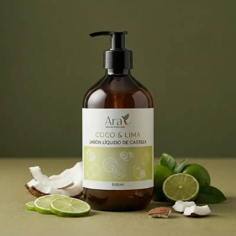 Jabón Líquido de Castilla | Coco & Lima 500ml - Ara Jabones