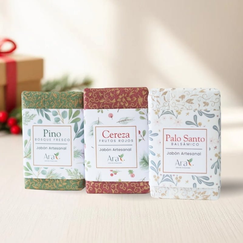 Kit de 3 Jabones Artesanales | Jabones Artesanales Navideños - Ara Jabones