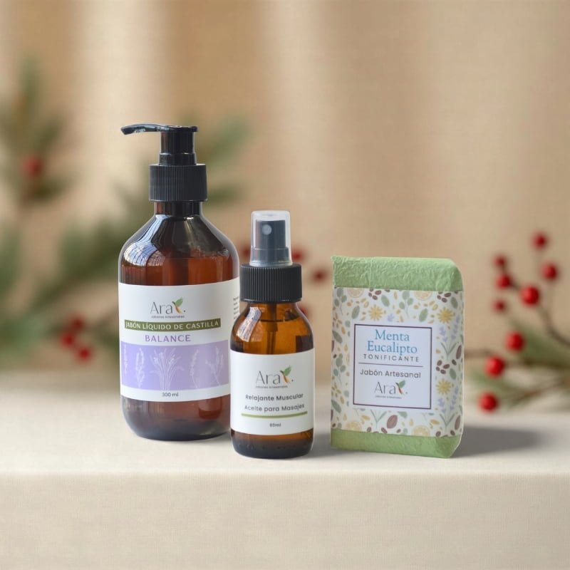 Kit Regalo Masaje Relajante Navidad | Regalos ejecutivos para Navidad - Ara Jabones