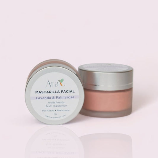 Mascarilla Facial de Arcillas Natural Mini 15g | Purifica y Nutre Tu Piel con Ingredientes Naturales - Ara Jabones