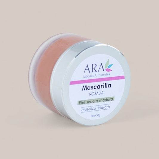 Mascarilla Facial Rosada con Ácido Hialurónico - Ara Jabones