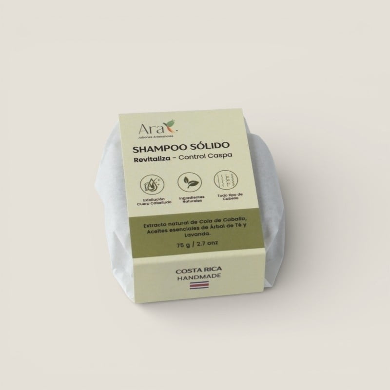 Shampoo Anticaspa en Barra | Revitaliza - Ara Jabones