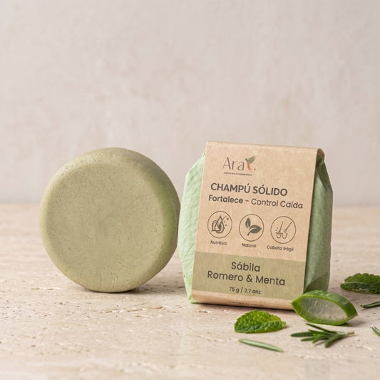 Shampoo sólido Control Caída | Fortalece Romero - Ara Jabones