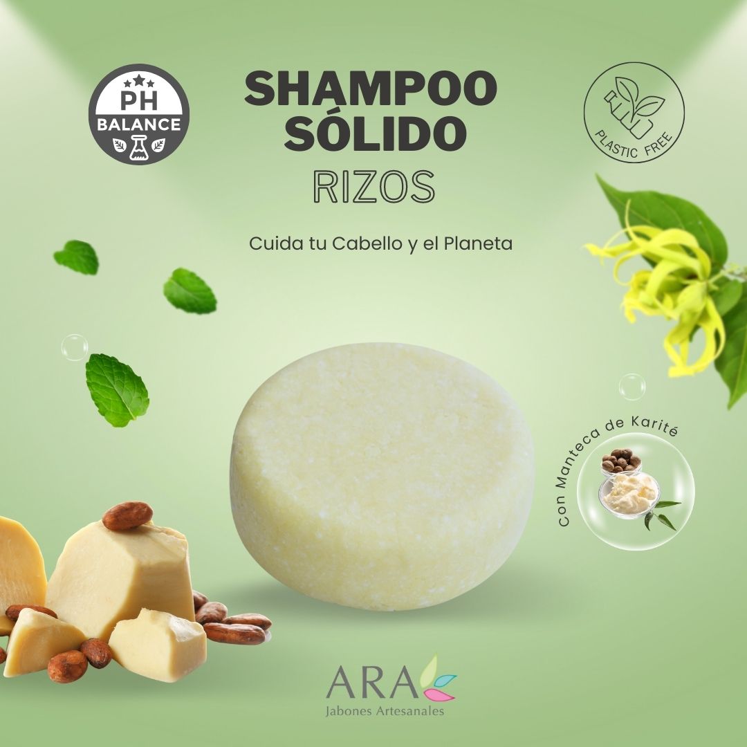 Shampoo Sólido Rizos | Hidratación Extra - Ara Jabones