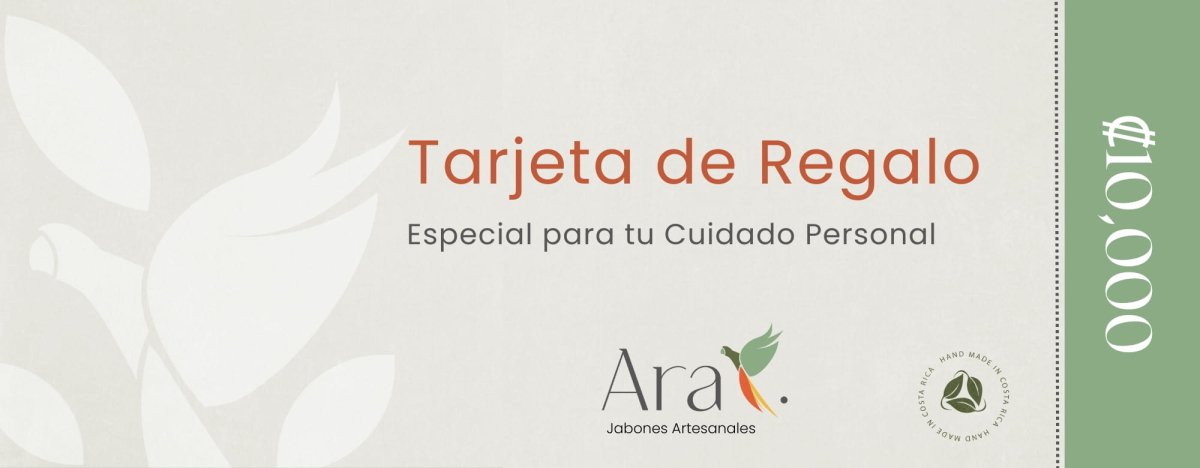 Tarjeta de Regalos Ara Jabones Artesanales - Ara Jabones