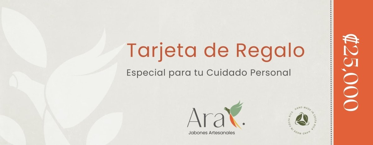 Tarjeta de Regalos Ara Jabones Artesanales - Ara Jabones