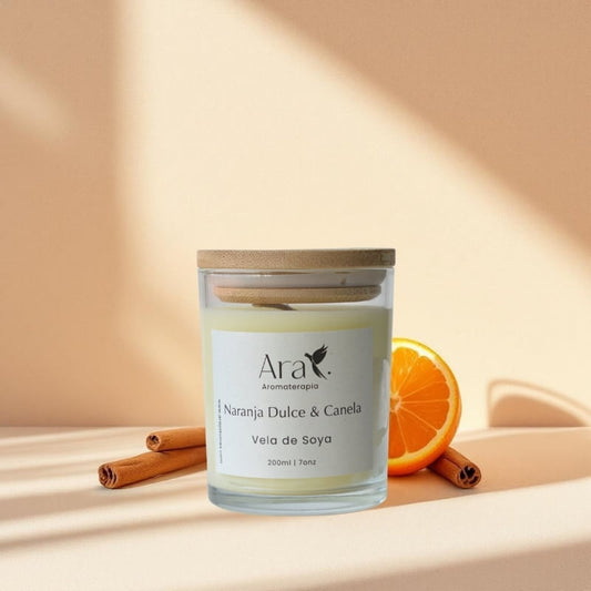 Vela de soja con Aromaterapia | Ara Jabones